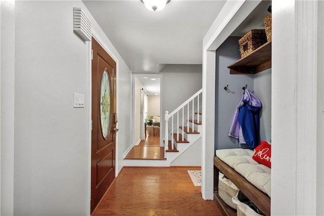 2507 Corteland Dr, Upper St Clair, PA 15241 - entrance foyer with wood finished floors and stairs