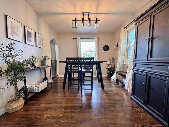 608 Wible Run Rd, Shaler, PA 15209 - dining room featuring dark wood-style flooring and baseboards