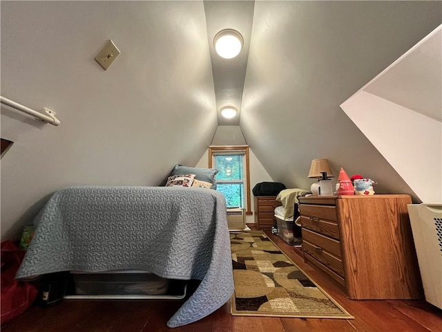688 N Tunnel Rd, Pa, PA 16374 - bedroom featuring vaulted ceiling and wood finished floors