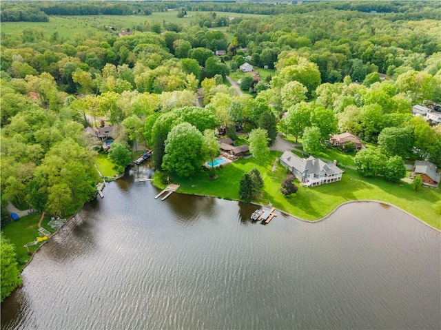 906 Aztec Trl, Coolspring Twp, PA 16137 - drone / aerial view of a large body of water and a heavily wooded area