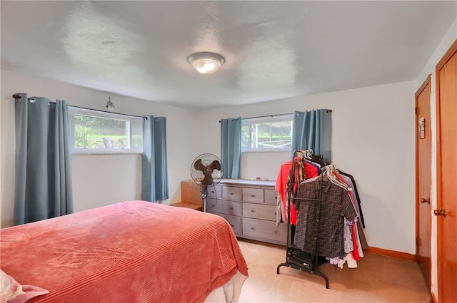 2 Sunnyside Dr, Braddock Hills, PA 15221 - bedroom with multiple windows, light carpet, and baseboards