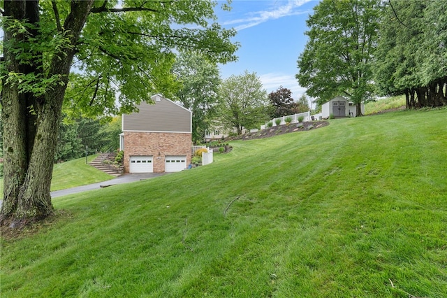 161 Ridgeview Dr, Mccandless, PA 15090 - view of green lawn featuring a garage and driveway