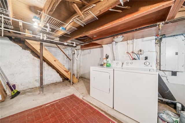 324 Orwell Way, Bloomfield, PA 15224 - laundry room with electric panel and separate washer and dryer