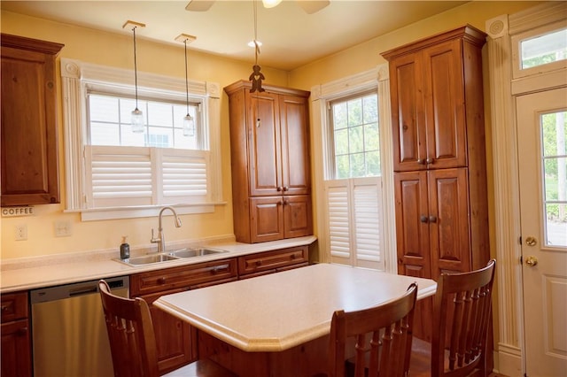 322 Garfield Ave, Mars Boro, PA 16046 - kitchen featuring dishwasher, a sink, plenty of natural light, and a breakfast bar
