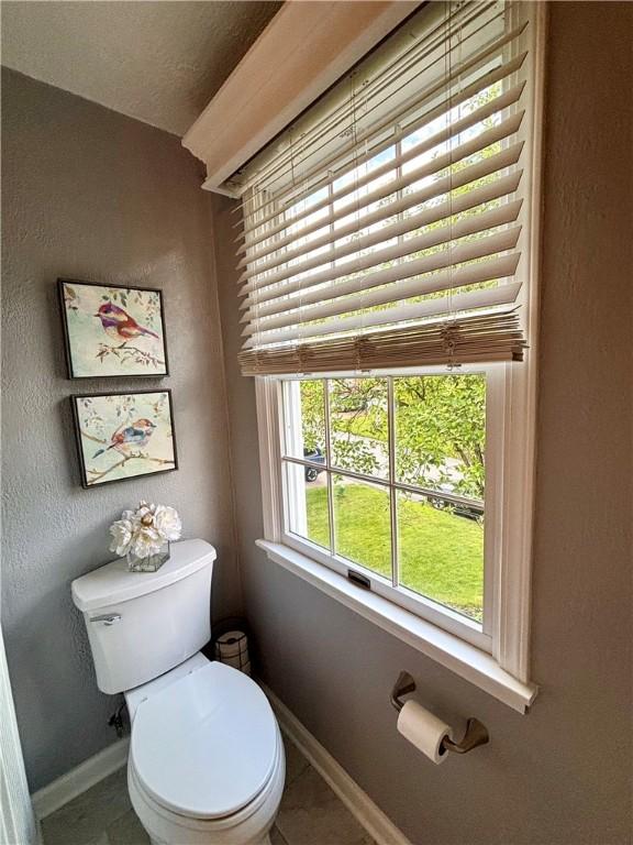112 Bandywine, Penn Twp Wml, PA 15642 - bathroom with toilet, baseboards, and tile patterned flooring