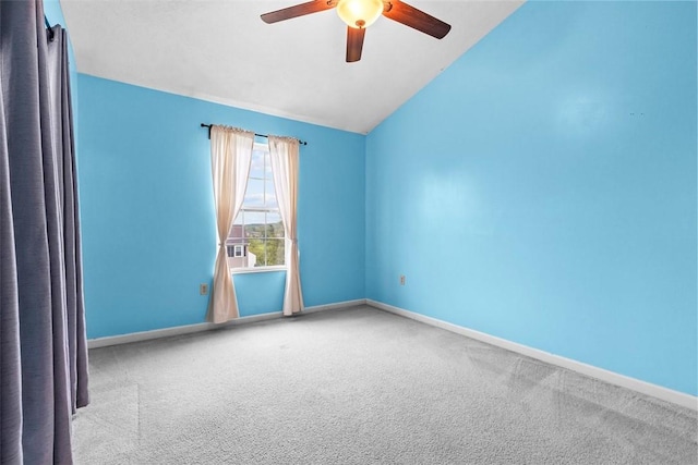 300 Green Flds, Cranberry Twp, PA 16066 - empty room with ceiling fan, carpet, vaulted ceiling, and baseboards