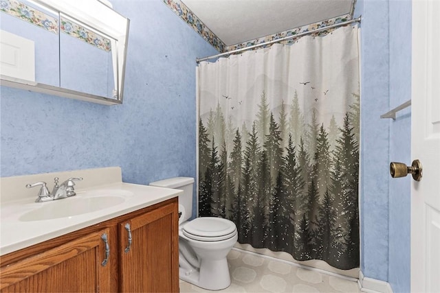 300 Green Flds, Cranberry Twp, PA 16066 - full bath with vanity, toilet, and a shower with shower curtain