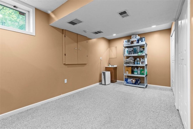 300 Green Flds, Cranberry Twp, PA 16066 - below grade area with carpet flooring, baseboards, and recessed lighting