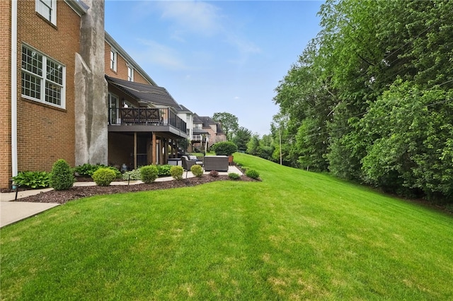 2536 Appletree Dr, Upper St Clair, PA 15241 - view of green lawn with a wooden deck, an outdoor hangout area, and cooling unit