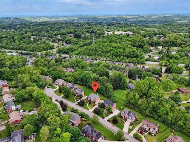 2536 Appletree Dr, Upper St Clair, PA 15241 - aerial perspective of suburban area featuring a forest