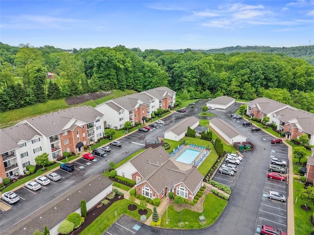 200 Hidden Ridge Ct Unit 202, South Park, PA 15129 - bird's eye view of a heavily wooded area and a pool area