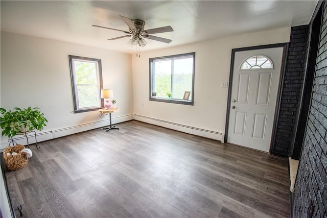 721 Grant Ave, West Mifflin, PA 15122 - entryway with baseboard heating, wood finished floors, and plenty of natural light