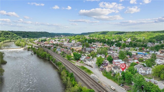 1324 Third Ave, New Brighton, PA 15066 - aerial view of a notable bridge and a nearby body of water