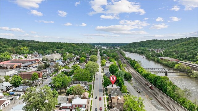 1324 Third Ave, New Brighton, PA 15066 - aerial view of a notable bridge, a forest, a large body of water, and a highway