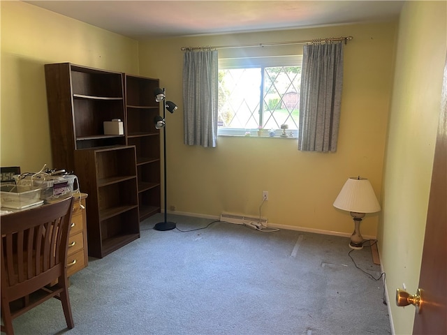 127 Opal Ct, Natrona Hts/Harrison Twp, PA 15065 - carpeted home office featuring baseboards and baseboard heating