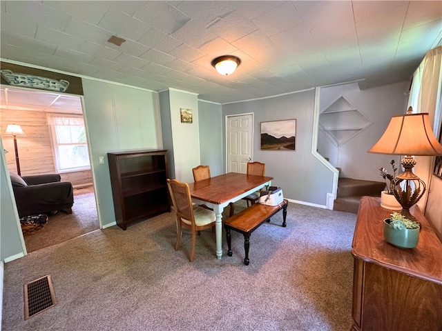 27 Oak Hill Dr, Pine Twp Mer, PA 16127 - carpeted dining room with stairs