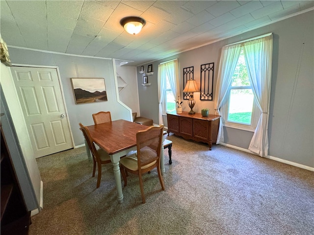 27 Oak Hill Dr, Pine Twp Mer, PA 16127 - carpeted dining area with ornamental molding