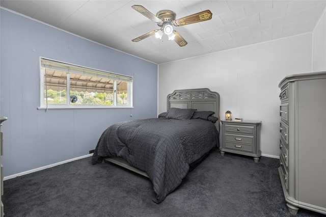 329 Ivondale St, Greenfield, PA 15207 - bedroom featuring dark carpet, a ceiling fan, and baseboards