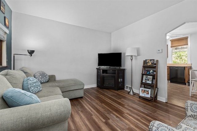 329 Ivondale St, Greenfield, PA 15207 - living area featuring wood finished floors and baseboards