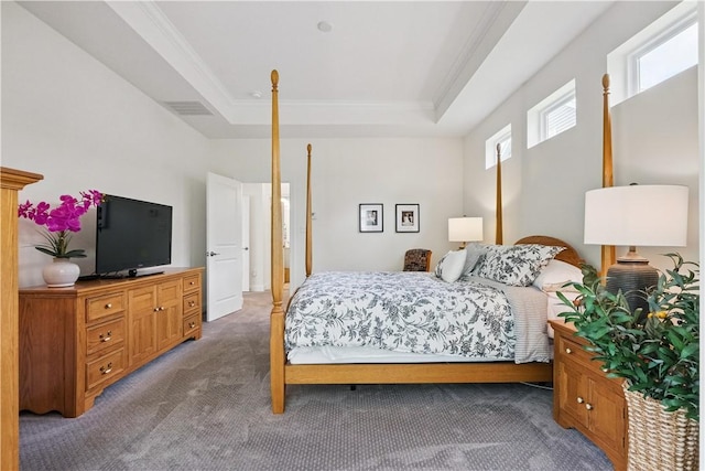2019 Aiken Ct, Robinson Twp Nwa, PA 15136 - bedroom featuring carpet flooring, ornamental molding, and a raised ceiling