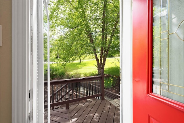 105 Brookwood Rd, Peters Twp, PA 15367 - doorway to outside featuring hardwood / wood-style flooring