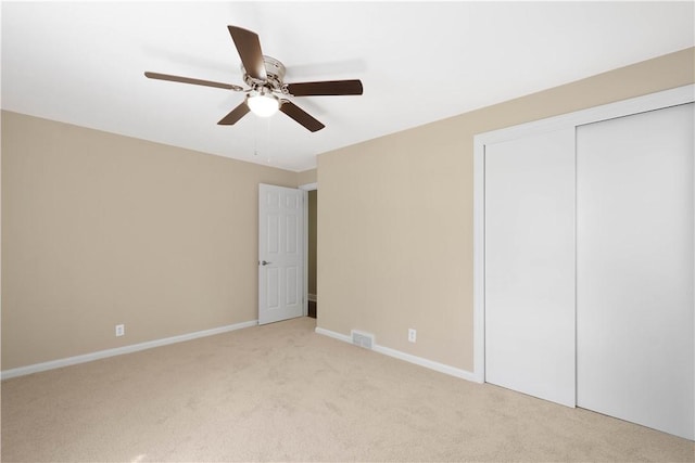 105 Brookwood Rd, Peters Twp, PA 15367 - unfurnished bedroom with carpet flooring, baseboards, a closet, and ceiling fan