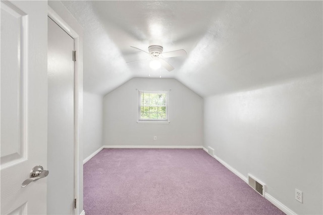 105 Brookwood Rd, Peters Twp, PA 15367 - bonus room with a ceiling fan, carpet flooring, lofted ceiling, and baseboards