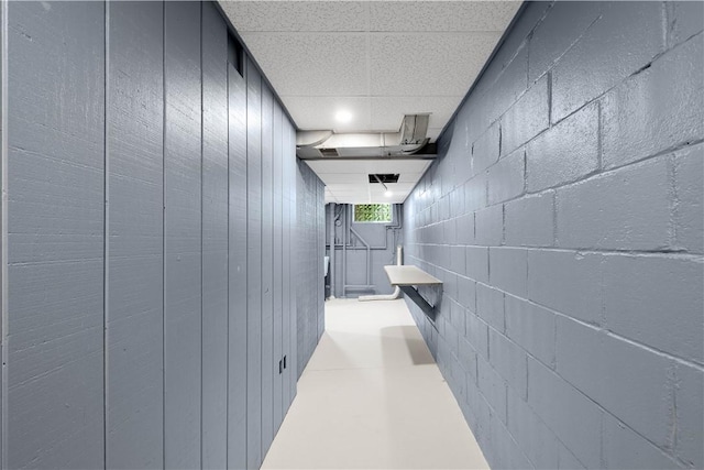 105 Brookwood Rd, Peters Twp, PA 15367 - corridor with concrete block wall