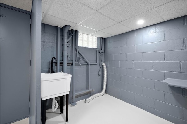 105 Brookwood Rd, Peters Twp, PA 15367 - basement with a drop ceiling