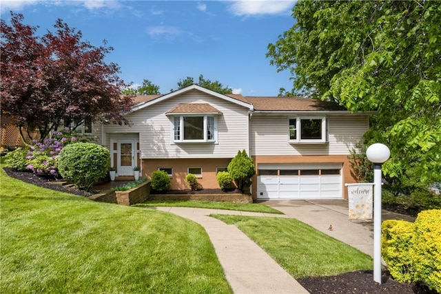 842 Towercrest Dr, Mt Lebanon, PA 15228 - view of front facade featuring a garage, a front yard, and driveway
