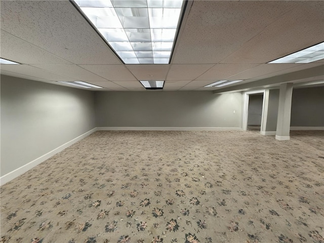 2201 Hunt Club Dr, Hempfield Twp Wml, PA 15601 - finished below grade area with carpet and a paneled ceiling