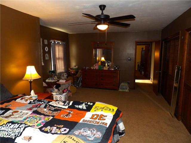 192 Searight Ave, Uniontown, PA 15401 - carpeted bedroom featuring a ceiling fan