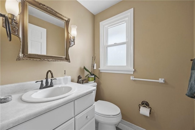 1209 Satellite Cir, Upper St Clair, PA 15241 - bathroom featuring vanity, toilet, and baseboards