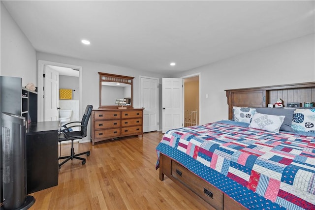1209 Satellite Cir, Upper St Clair, PA 15241 - bedroom featuring light wood-style flooring, recessed lighting, and a desk
