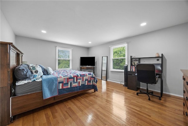 1209 Satellite Cir, Upper St Clair, PA 15241 - bedroom featuring light wood finished floors, recessed lighting, a desk, and baseboards