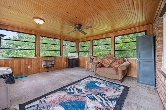 1209 Satellite Cir, Upper St Clair, PA 15241 - sunroom with healthy amount of natural light, ceiling fan, and heating unit