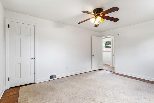 51 Hollow Haven Dr, Baldwin Boro, PA 15236 - unfurnished room featuring a ceiling fan, baseboards, and wood finished floors