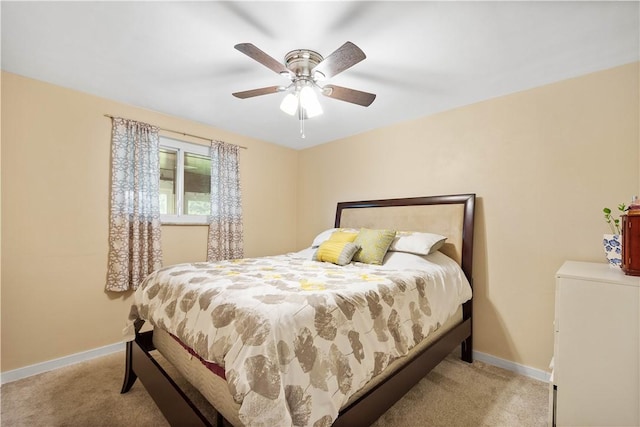 5266 Meadowcrest Rd, Baldwin Boro, PA 15236 - bedroom with light colored carpet, baseboards, and ceiling fan