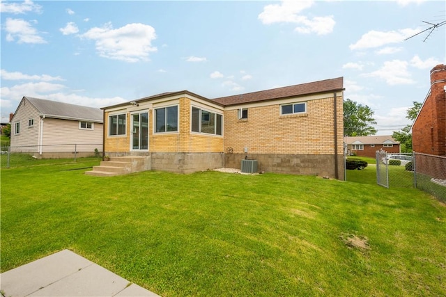 5266 Meadowcrest Rd, Baldwin Boro, PA 15236 - back of property with brick siding and central air condition unit