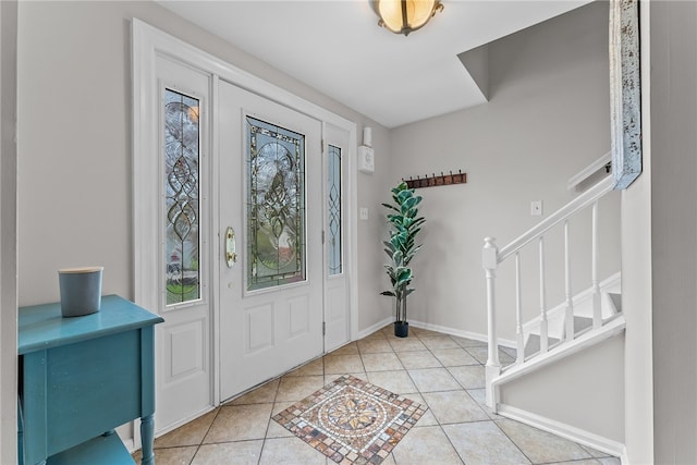 7104 Cresswyck Ct, Marshall, PA 15090 - entryway with tile patterned flooring and stairway