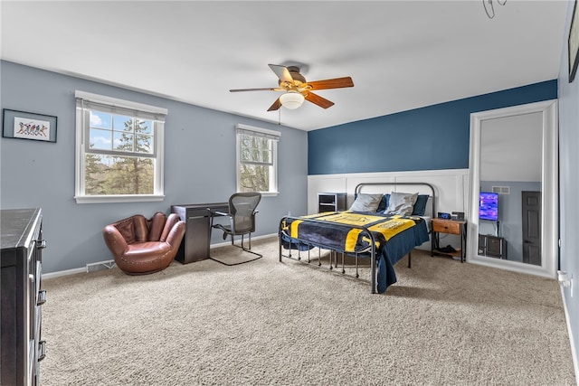 7104 Cresswyck Ct, Marshall, PA 15090 - bedroom with carpet, ceiling fan, and baseboards
