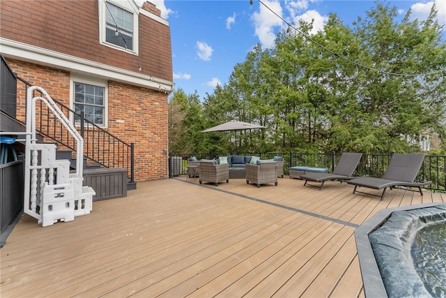7104 Cresswyck Ct, Marshall, PA 15090 - deck featuring an outdoor hangout area