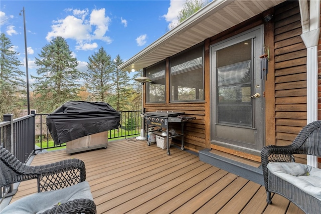7104 Cresswyck Ct, Marshall, PA 15090 - wooden deck with a grill