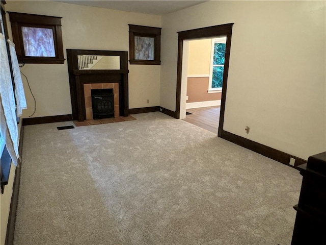 243 Oak St, City Of But Ne, PA 16001 - unfurnished living room with baseboards and carpet flooring