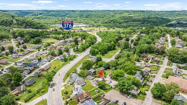 27781/2 Mill St, Hopewell Twp Bea, PA 15001 - aerial overview of property's location featuring a heavily wooded area and nearby suburban area