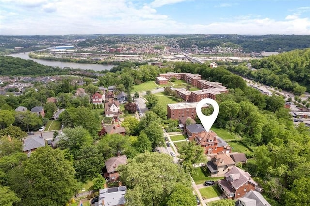 3319 Beechwood Blvd, Squirrel Hill, PA 15217 - aerial overview of property's location featuring a nearby body of water