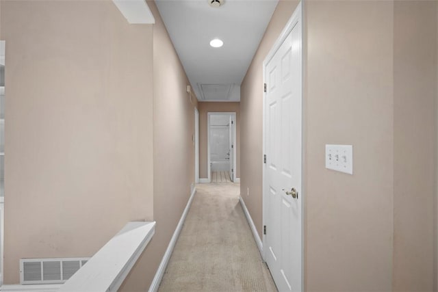 10276 Rinaman Rd, Mccandless, PA 15090 - hallway featuring light colored carpet, baseboards, and recessed lighting