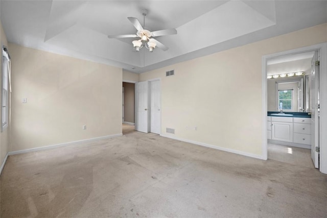 10276 Rinaman Rd, Mccandless, PA 15090 - unfurnished bedroom featuring a raised ceiling, light colored carpet, and baseboards