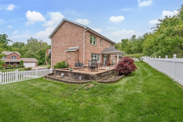 1544 Eldorado Dr, Hopewell Twp Bea, PA 15001 - rear view of property with a patio and brick siding