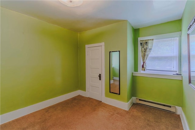 136 E Crafton Ave, Crafton, PA 15205 - spare room with a baseboard heating unit, carpet flooring, and baseboards